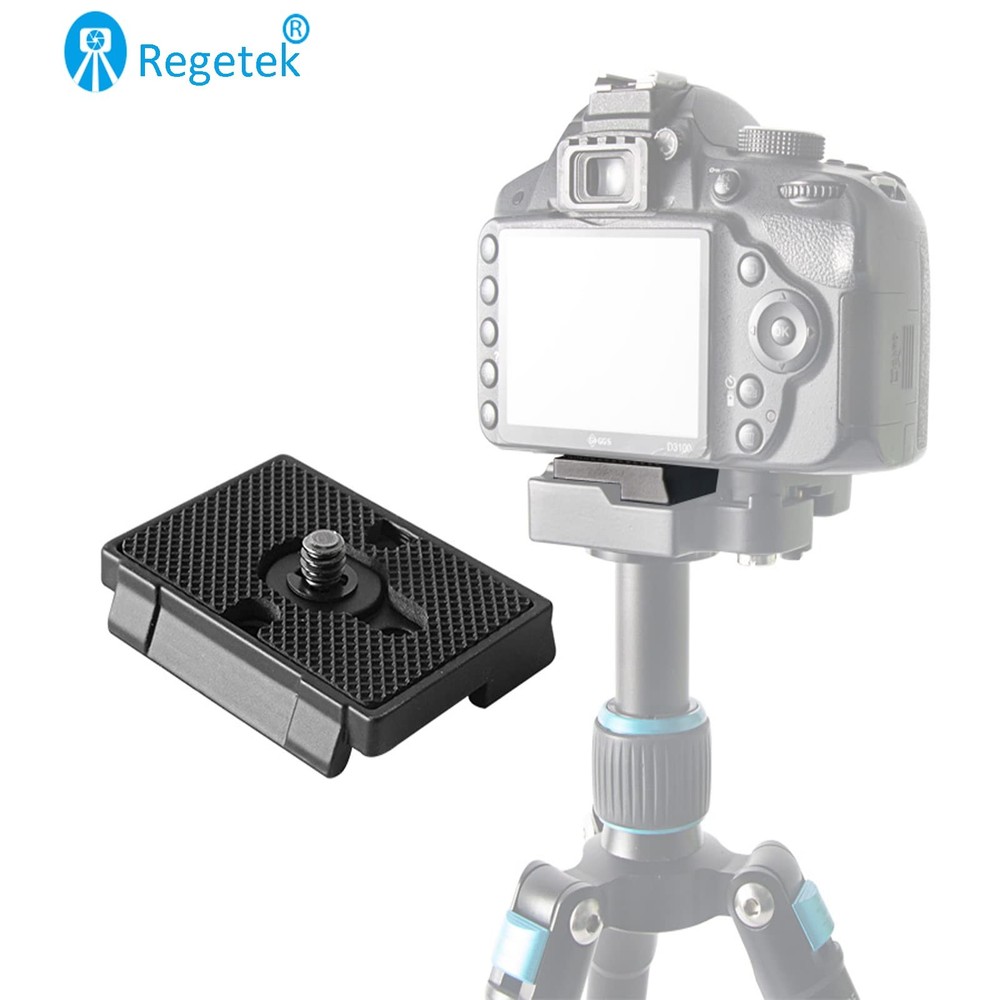Regetek 2 Pack Quick Release Plate with 1/4"-20 Screw for Bogen 3157N Black