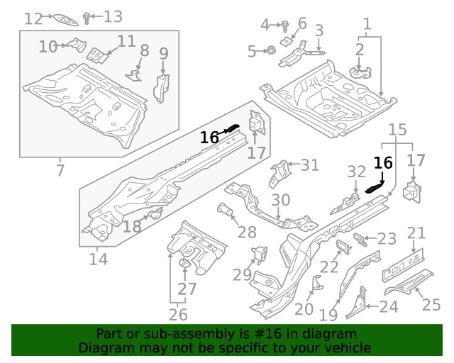 Genuine Audi Front Muffler Support 4M0-253-099