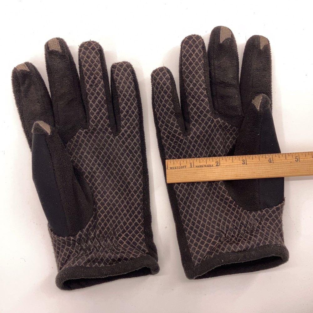 Aris Black Winter Gloves Size L Grid Pattern Palm