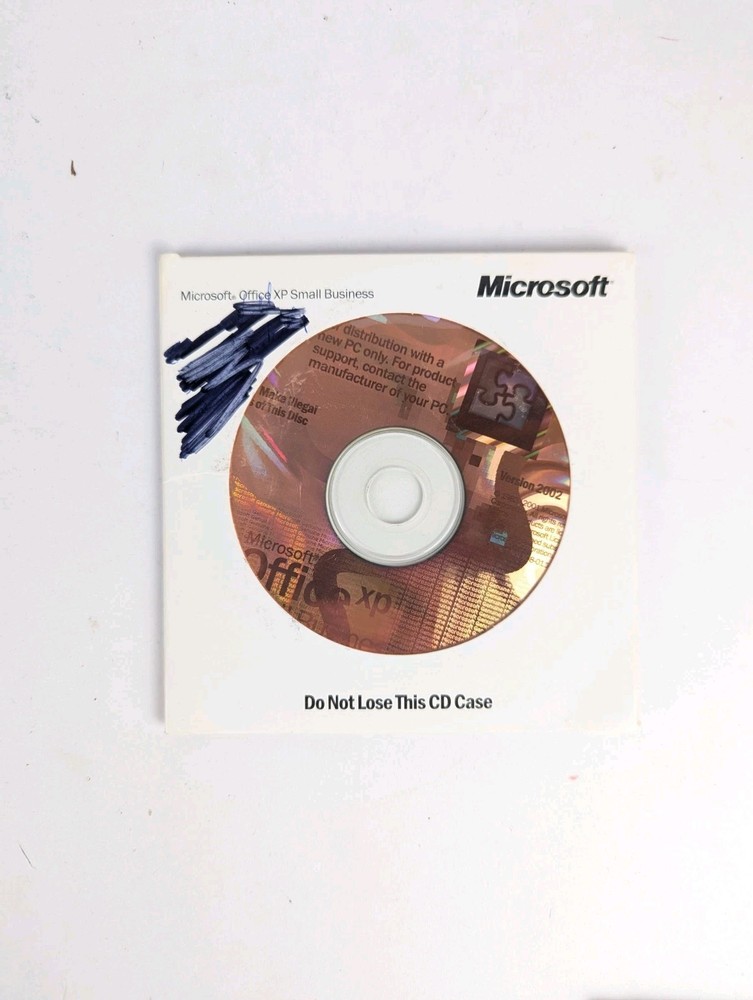 Microsoft Office XP Small Business Version 2002 Both Discs & Product Key VG