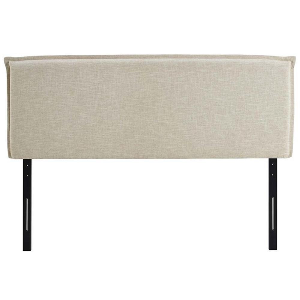 Modway Camille Queen Upholstered Polyester Fabric Headboard in Beige