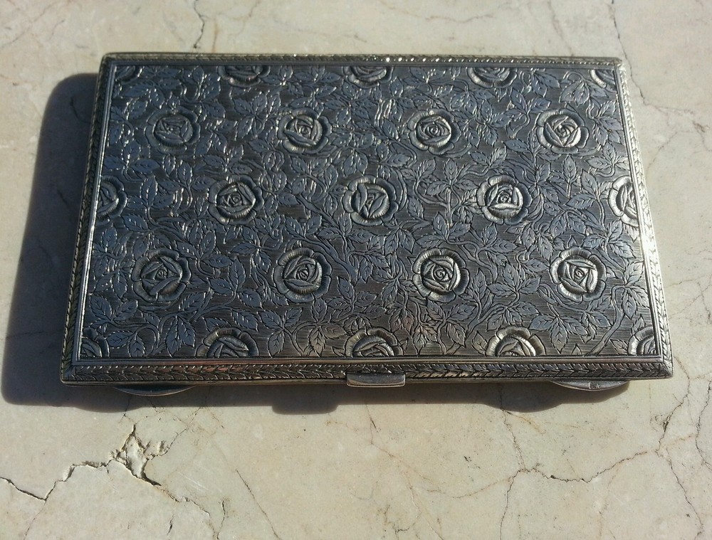 ANTIQUE SOLID SILVER, SUPERB ANTIQUE SILVER CIGARETTE CASE, CUSTOM COMMISSION