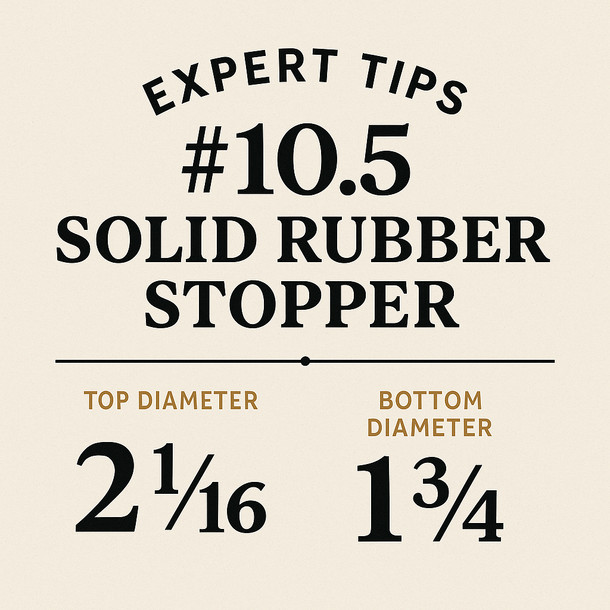 LD Carlson No. 10.5 Solid Rubber Stopper