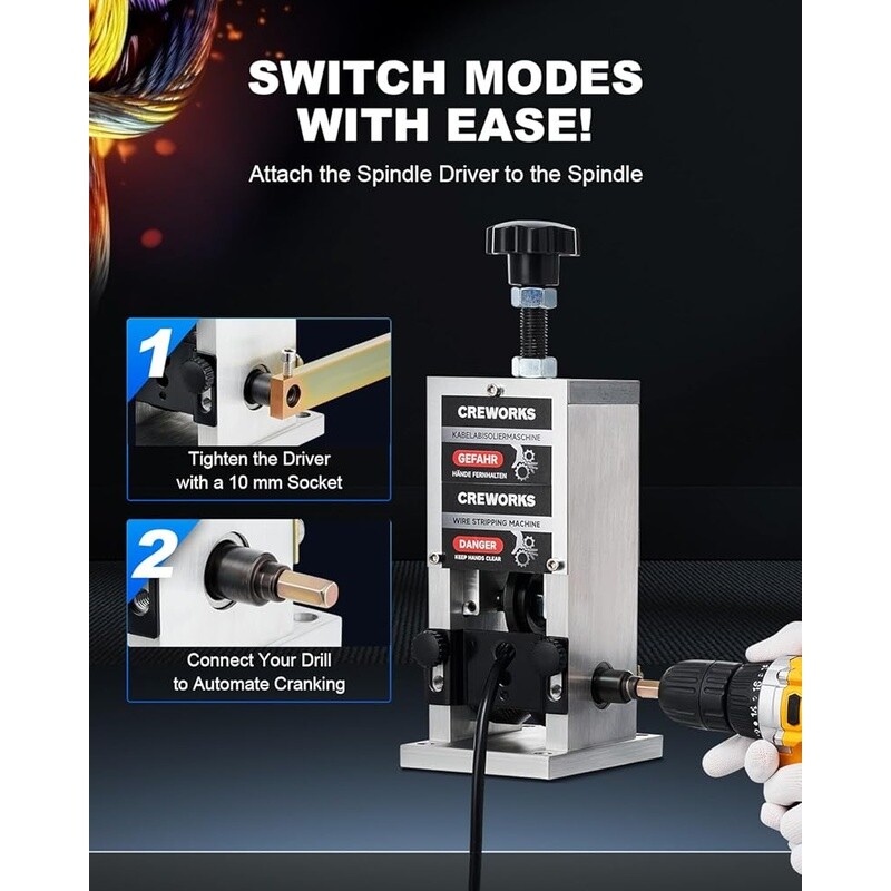 Manual Wire Stripping Machine Tool Drill Powered Cable Stripper Scrap Wire New