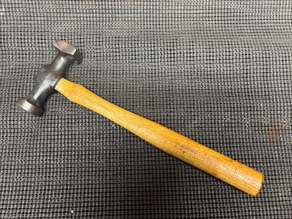 Vintage  Round & Square Faced Auto Body Bumping Hammer - Clean, no rust!