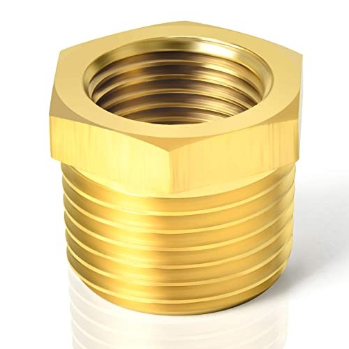 PCS Brass Reducer Hex Bushing Threaded Pipe Fitting 3/8" MNPT x 1/4" FNPT 10
