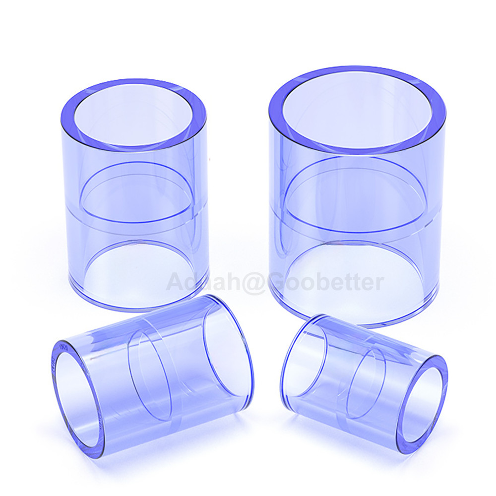 Clear UPVC Pipe FittingID: 20-110mm Straight Socket Coupling Joint Connector