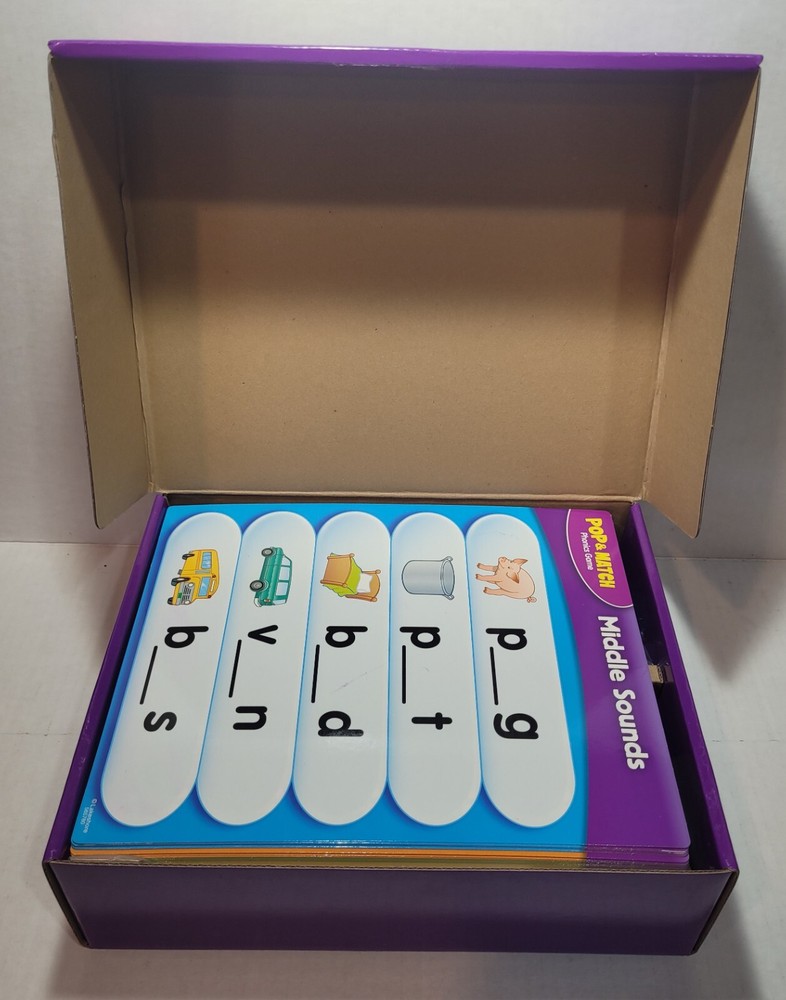 Lakeshore Pop & Match Beginning Middle Sounds Reading Learning Home School
