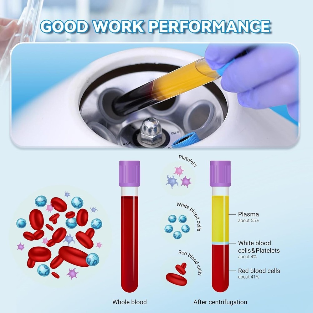 Desktop Lab Centrifuge with 6 Tube Capacity - Efficient Timer & Speed Control
