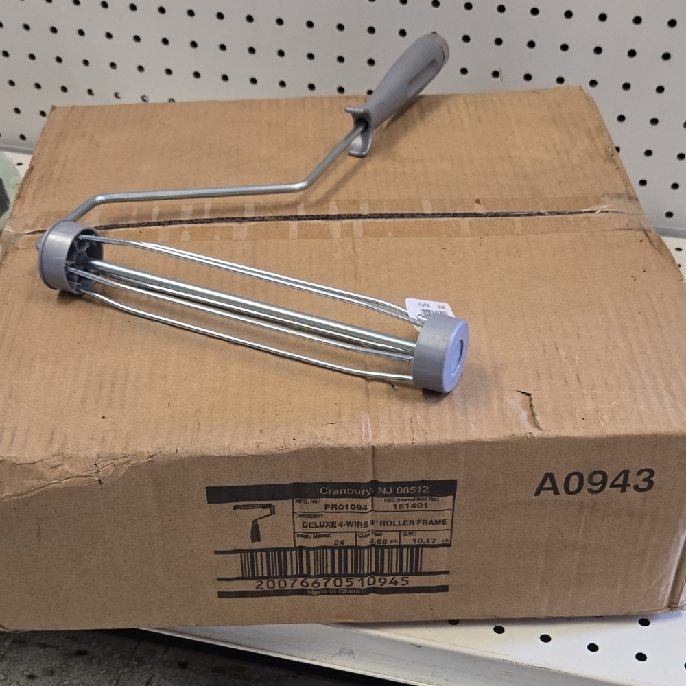 9" Paint Roller Frame – Durable 4-Wire Cage with Easy Grip Handle
