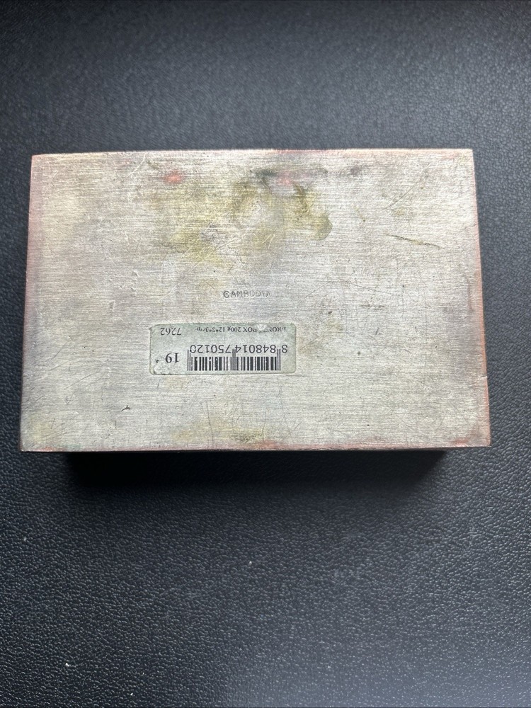 O) Vintage Cambodian Cigarette Case.
