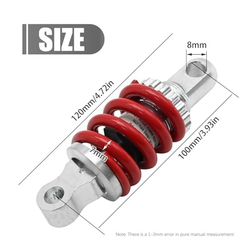2PCS 100mm Rear Spring Assist Shock Absorber, Adjustable Shock Strut