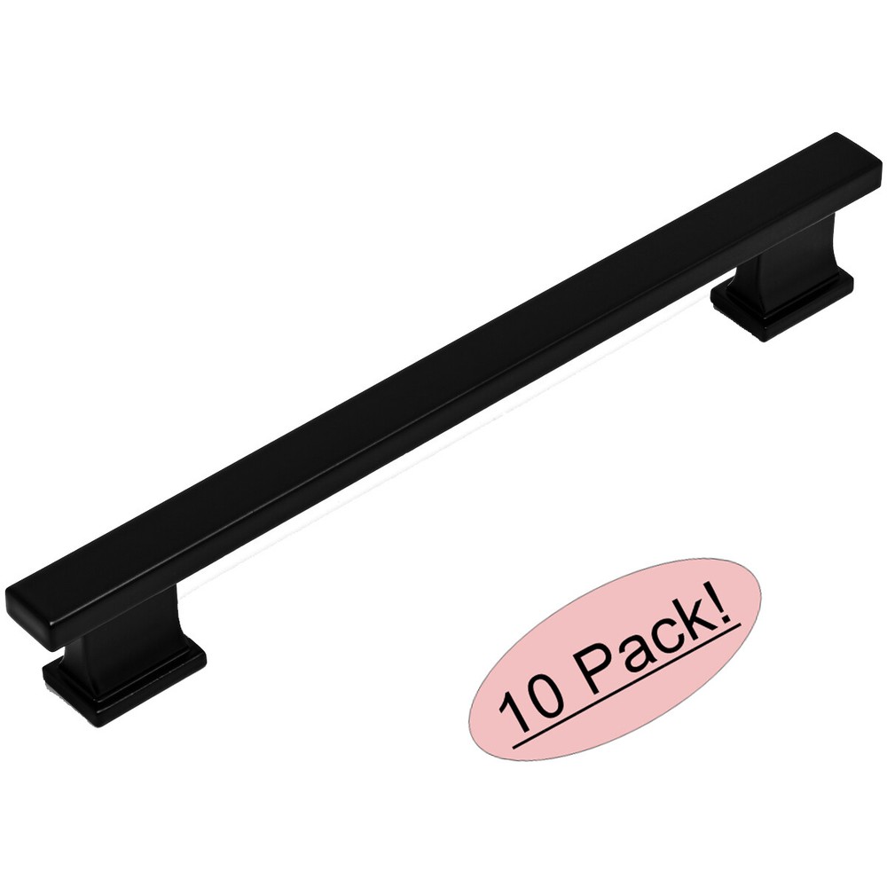 *10 Pack* Cosmas Cabinet Hardware Flat Black Contemporary Pulls #702-160FB