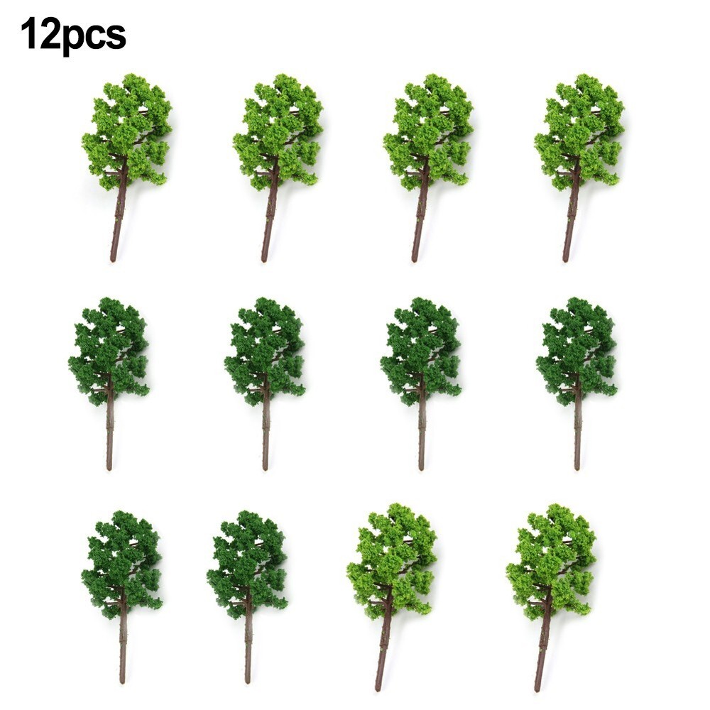 For N / OO Gauge Layouts Basic Scenery & Trees Model Trees 50mm? Trees 12pcs