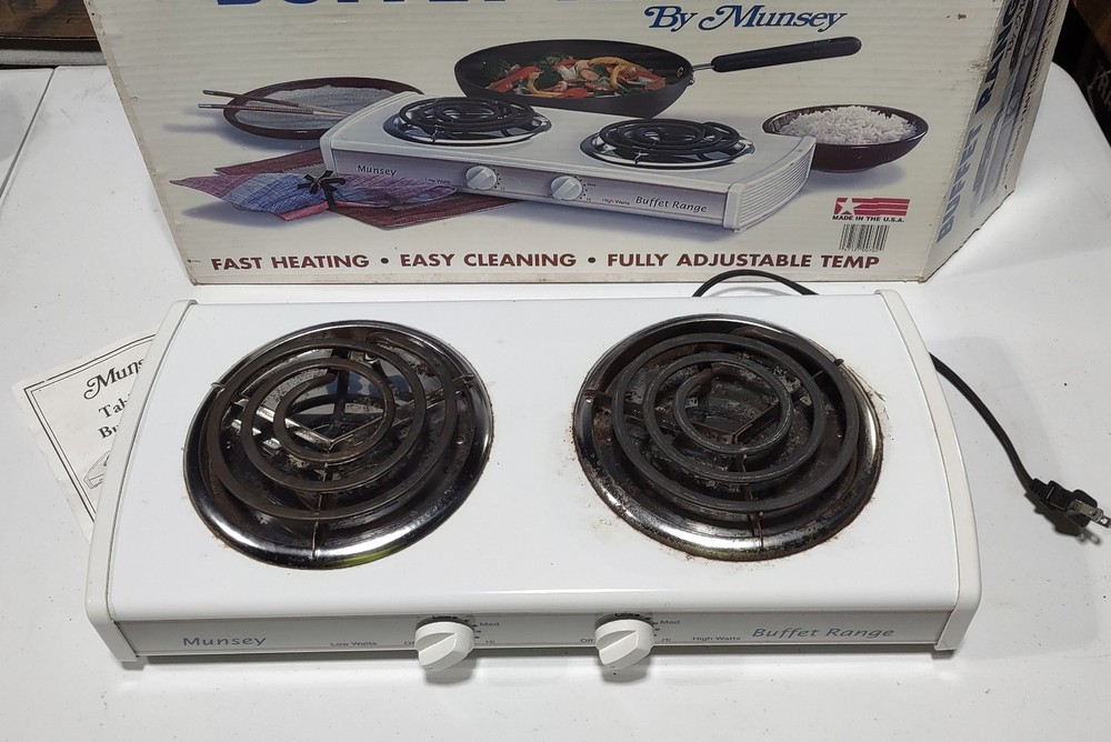 Vintage Munsey Table Top Buffet Range 650 Watts/120 Volt Model
