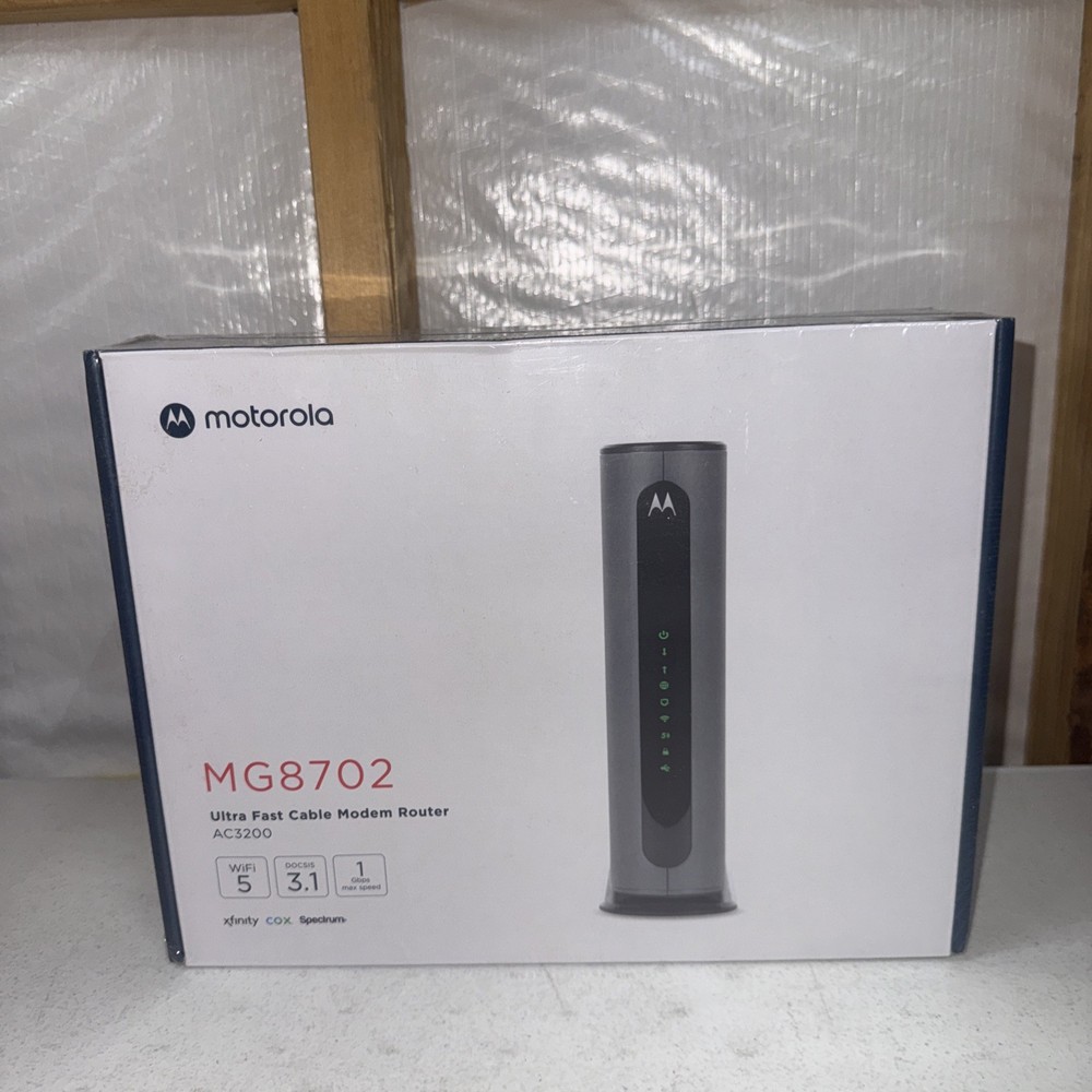 Motorola MG8702 Cable Modem + Wi-Fi Router-Black