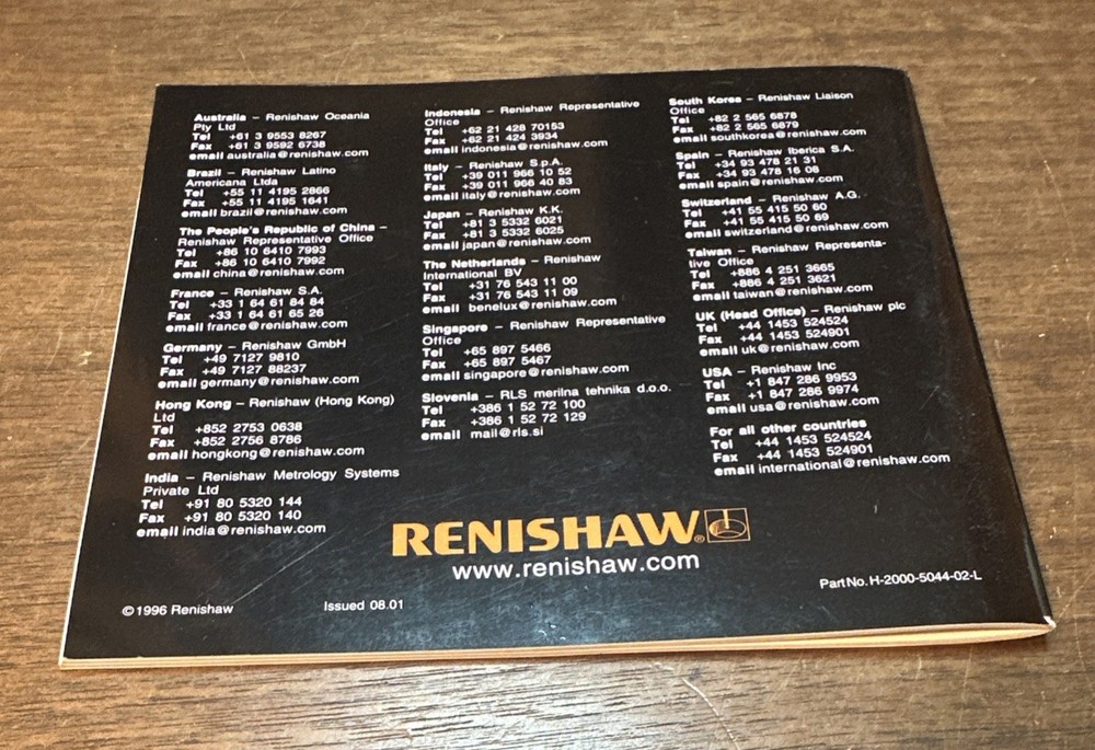RENISHAW OPTICAL MODULE MACHINE (OMM) USERS GUIDE H-2000-5044-02-02-L