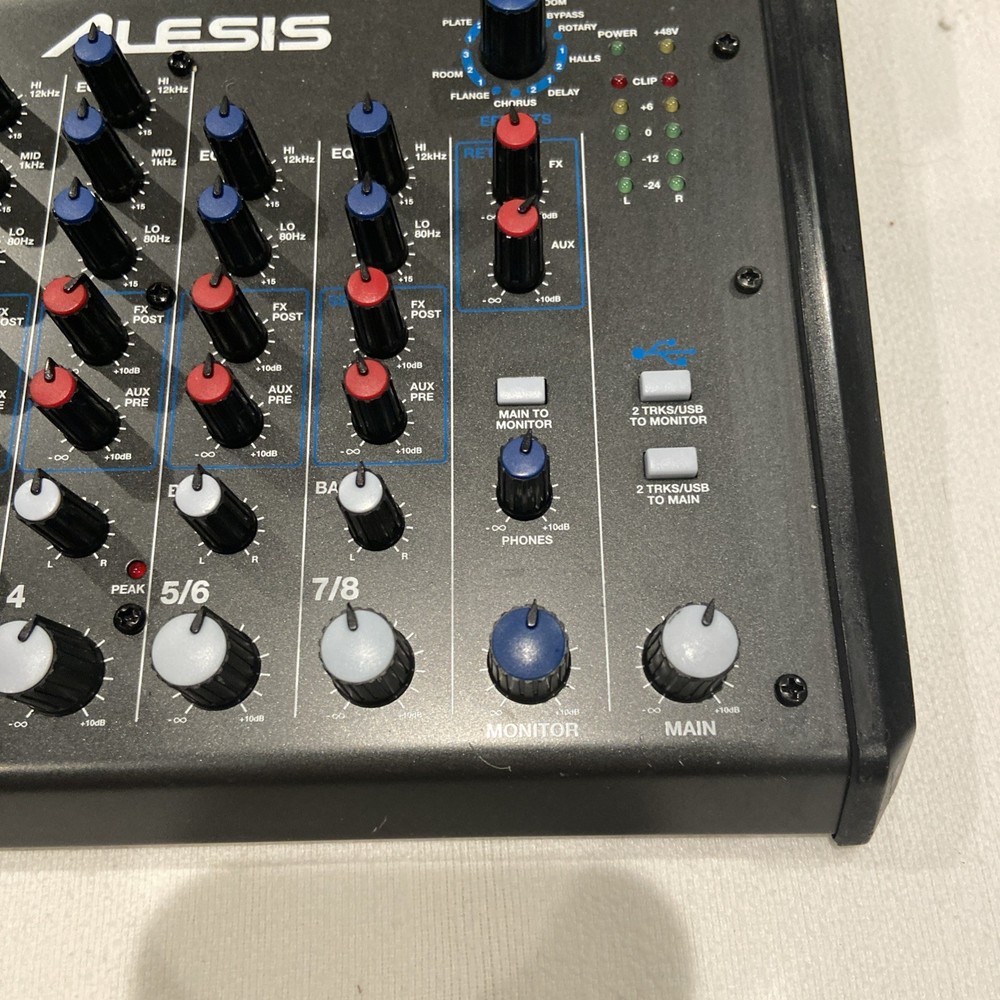 Alesis MultiMix 8 USB FX With Power Cord