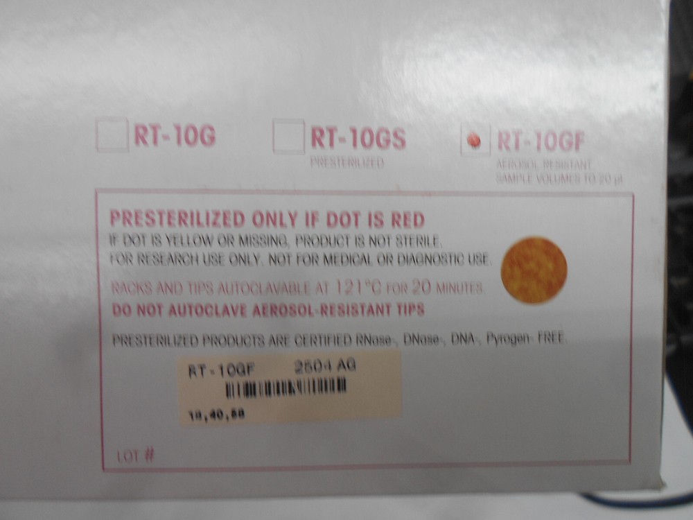 Rainin Precision Pipette Tips RT-10GF 10uL BOX OF 960 TIPS