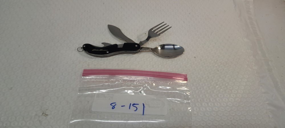 EDDIE BAUER MESS KIT MULTITOOL SPOON, KNIFE FORK BOTTLE OPENER