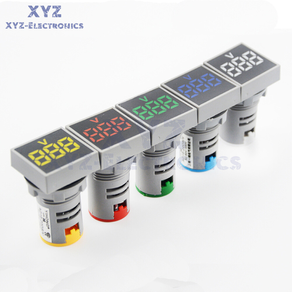AC20-500V 22mm LED Light Panel Digital Voltage Volt Meter Display Voltmeter