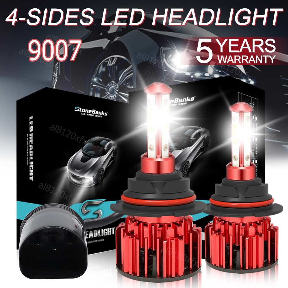 2x 9007/HB5 LED Headlight Bulbs Kit 6500K White High Low Beam Light Super Bright