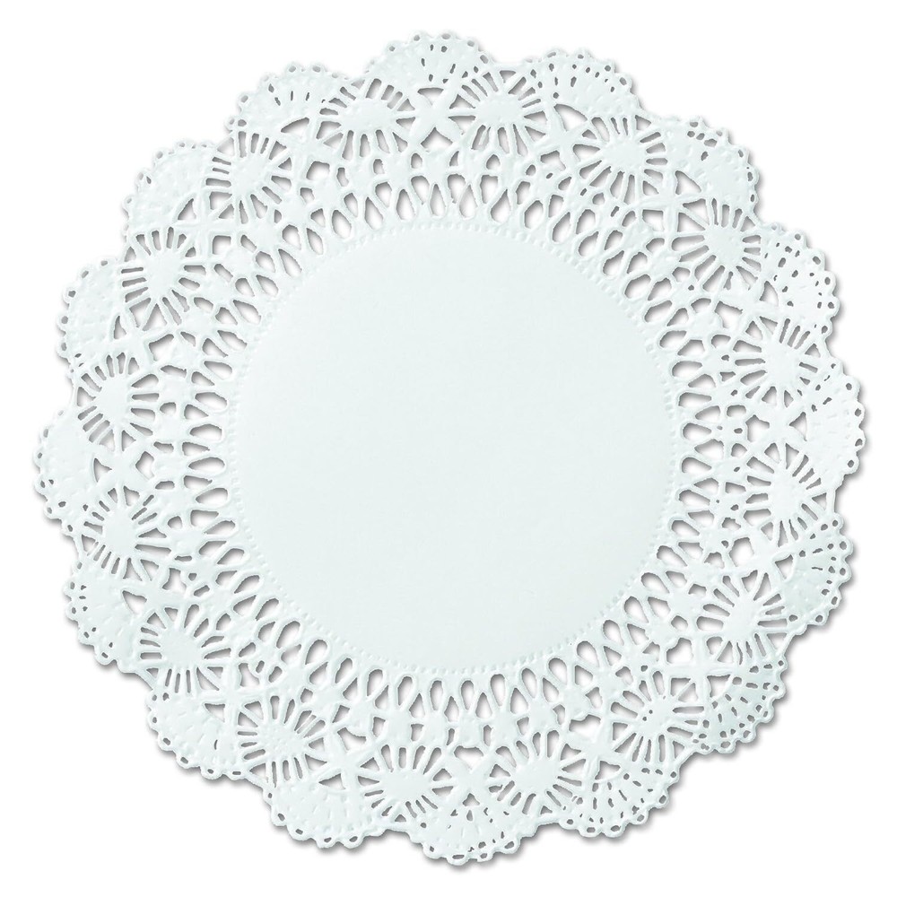 Hoffmaster 500238 10" White Round Cambridge Lace Doily | 1000/Case