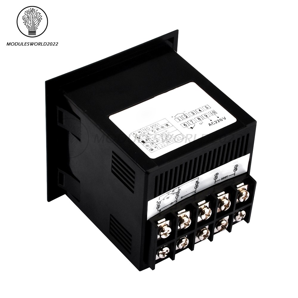 AC 220V TED-2001 K-type Temperature Controller Digital Thermostat Relay Output