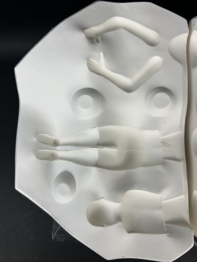 Bell Ceramic Casting Mold Old Lady Sitting Down Grandma #2516