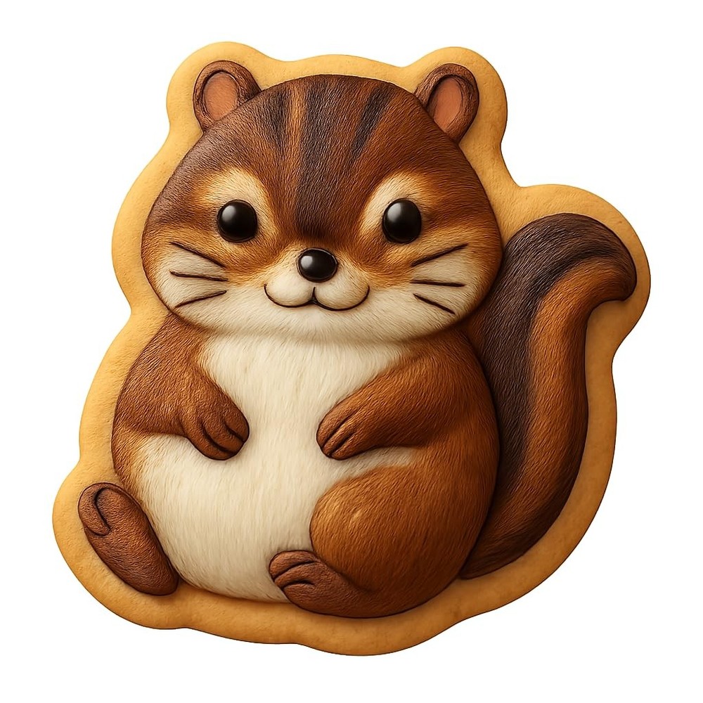 Chubby Chipmunk Cookie Cutter - 4x3.2" Fun Baking Kitchen Tool