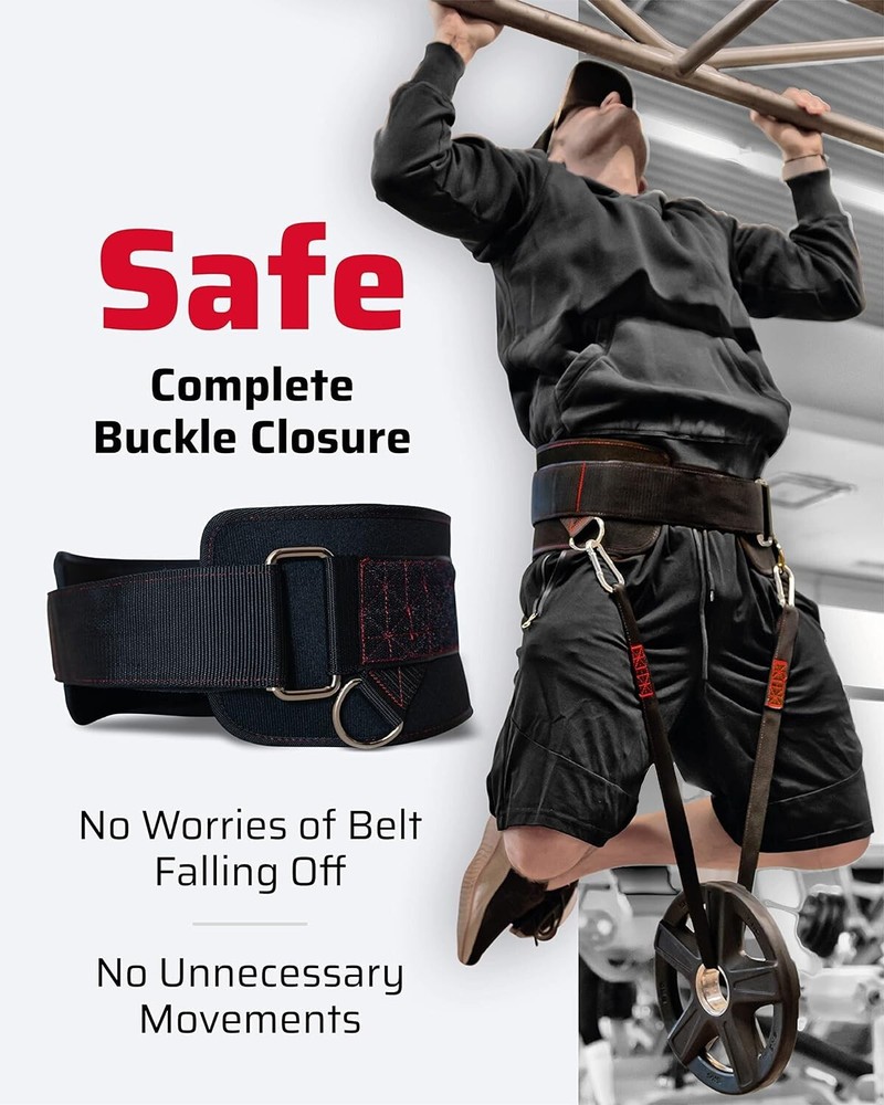 Ultimate Dip Belt | Secure Closure - No Sliding Down | Structured Back Suppor...