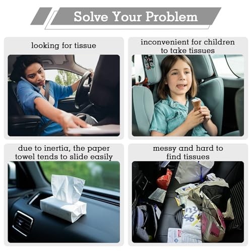 Car Tissue Holder, Car Standard Tissue Holder, Multi-Functional Puff - Beige
