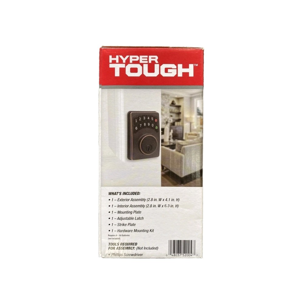 Hyper Tough Digital Deadbolt With Electrical Keypad (1752004)