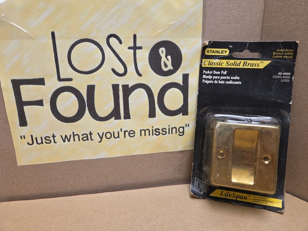 Stanley Classic Solid Brass Deluxe Pocket Door Pull Model 40-4005 CD40-4005