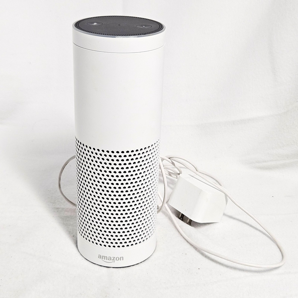 Amazon Echo Plus 1st Generation Smart Speaker with Its Power Adapter. Works