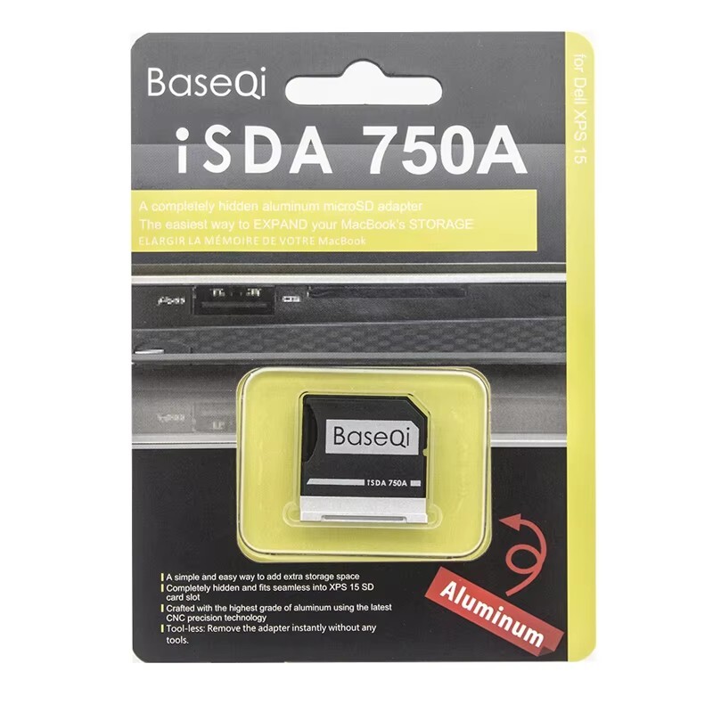 BaseQi For Minisforum V3 Aluminum Micro SD Adapter Memory Card Reader
