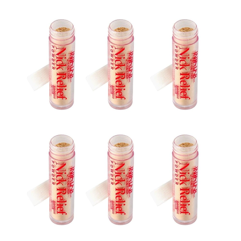 Nick Relief Styptic Powder   Pack of 6