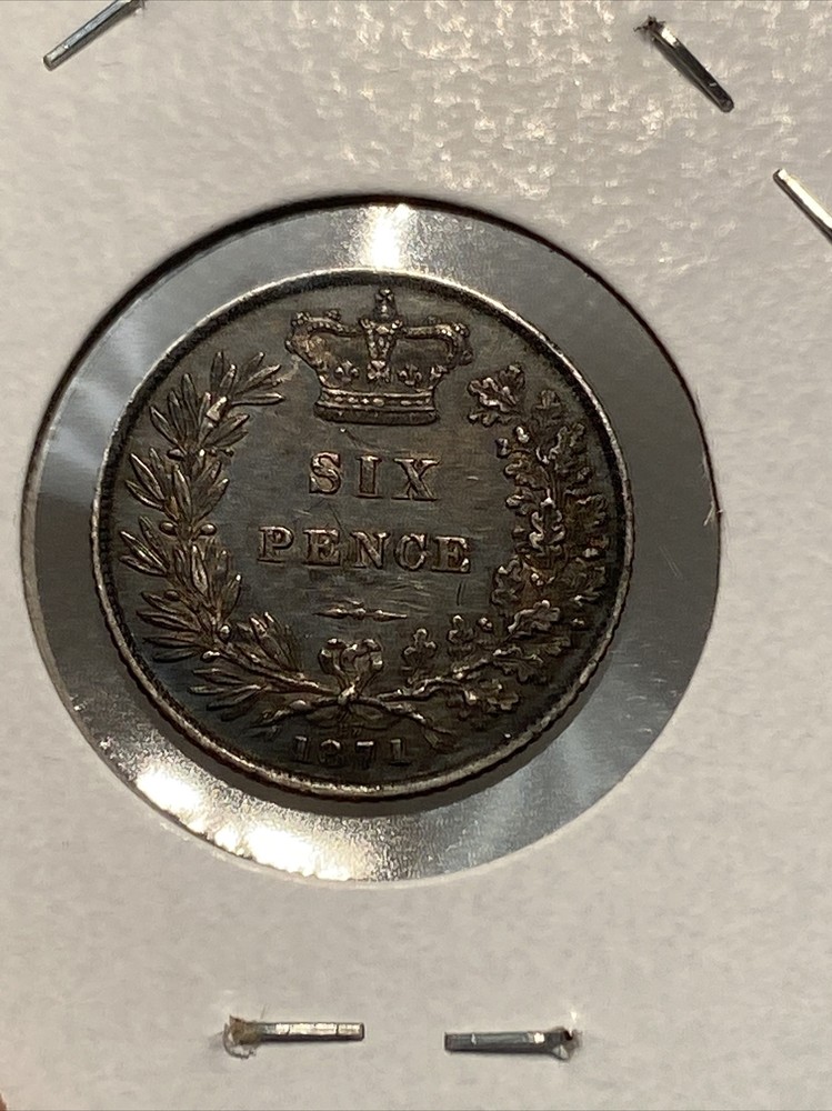 1871 6 pence high grade
