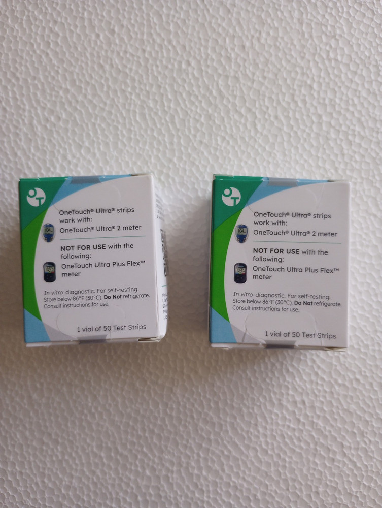 One Touch Blue Strips 50 count You GET TWO NEW Boxes Sealed