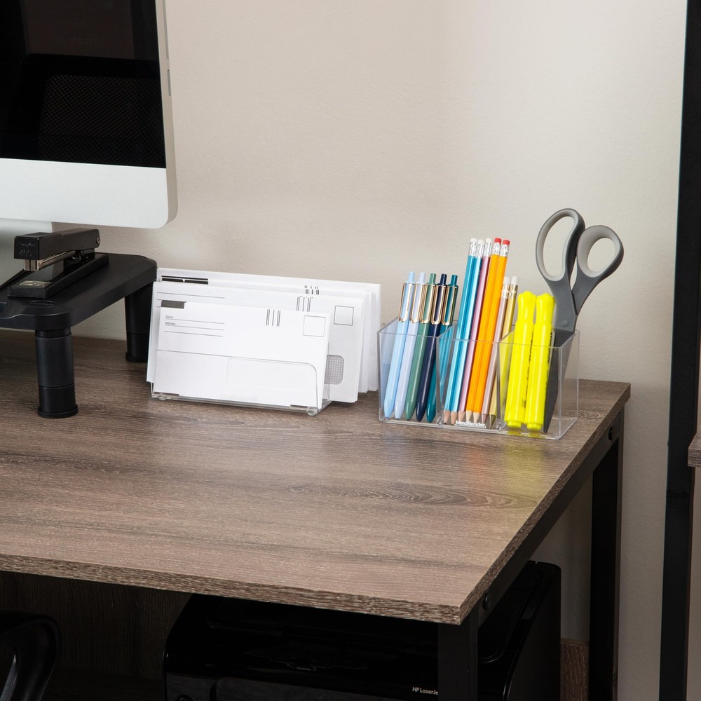 Mind Reader Pen and Accessories Holder, Clear