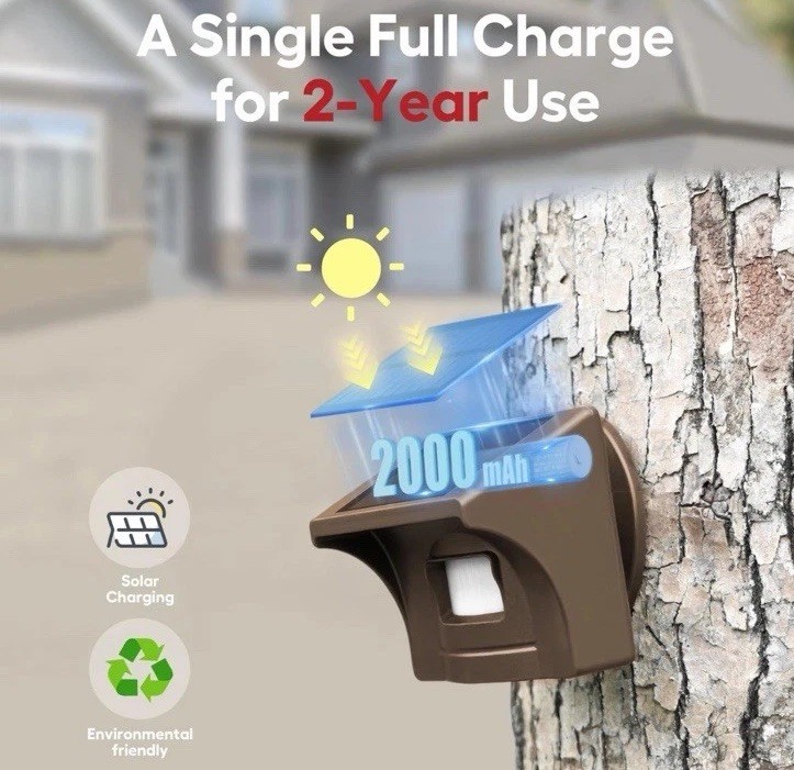 eMACROS Solar Driveway Alarm Wireless Motion Sensor Alert System New