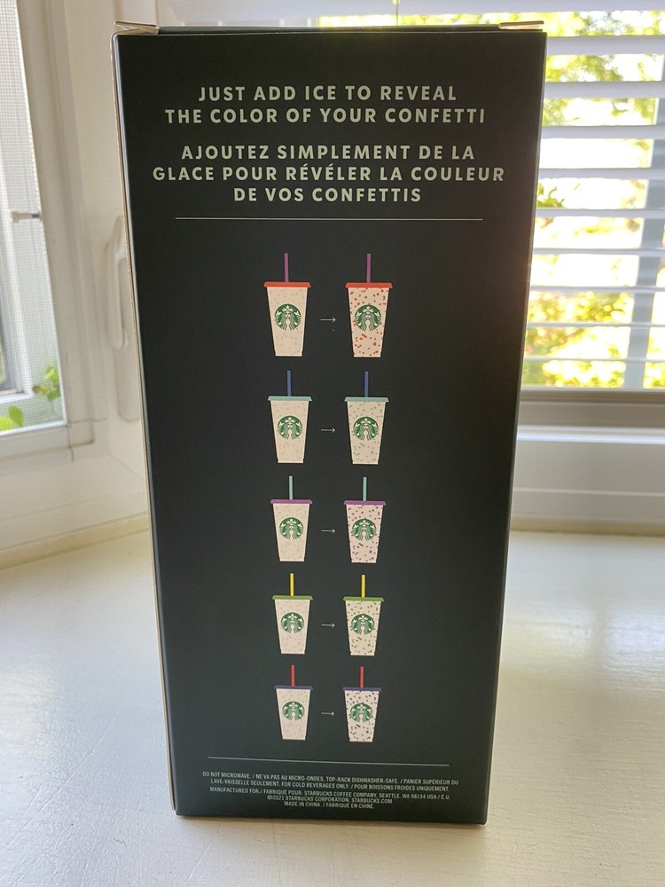 Starbucks Confetti Color Changing Cups 5 pack *NEW*