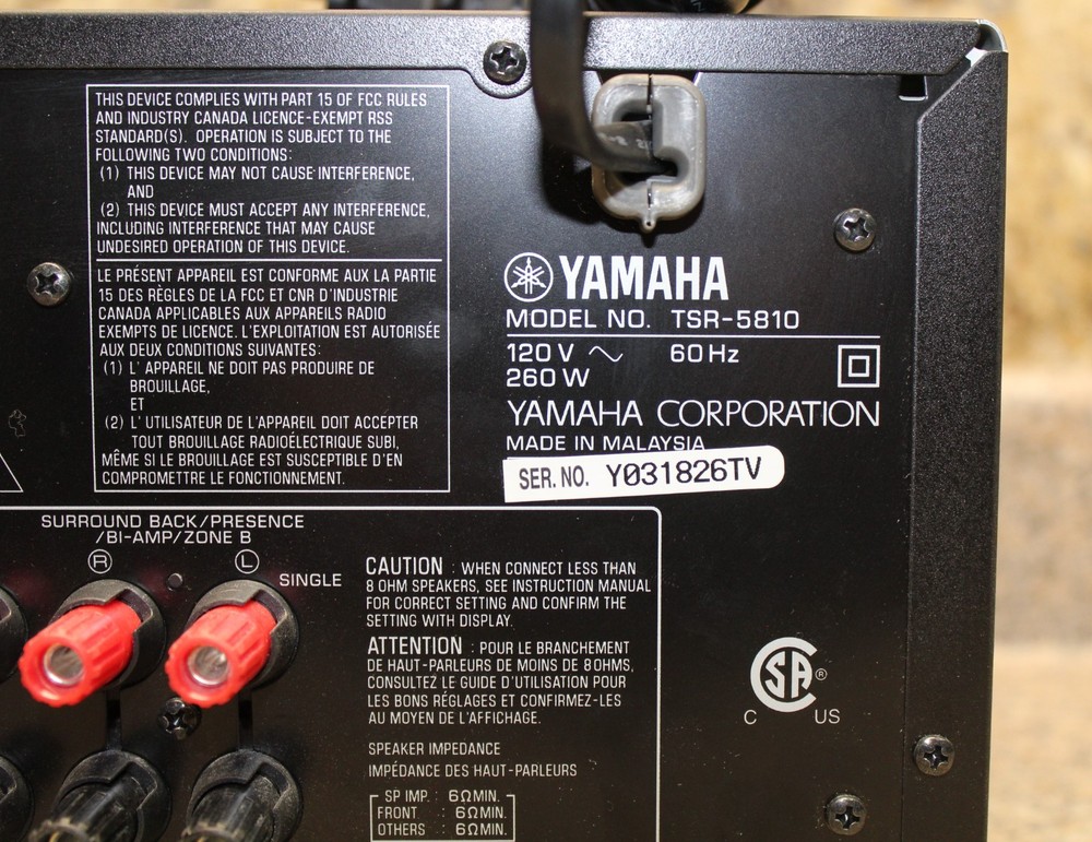 Yamaha TSR-5810 AV Receiver