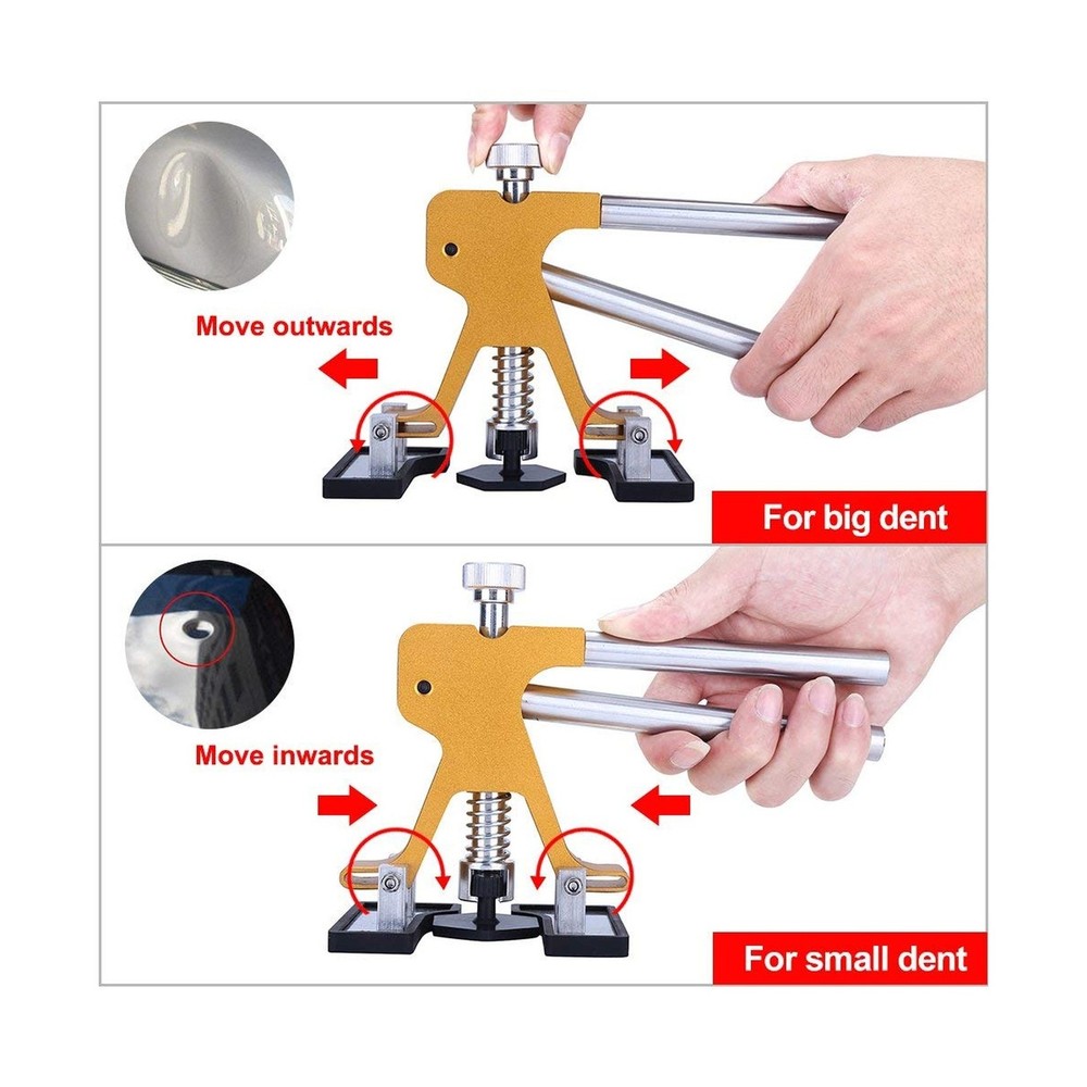 Gliston Auto Dent Puller Kit - Adjustable Golden Dent Remover Tools Paintless...