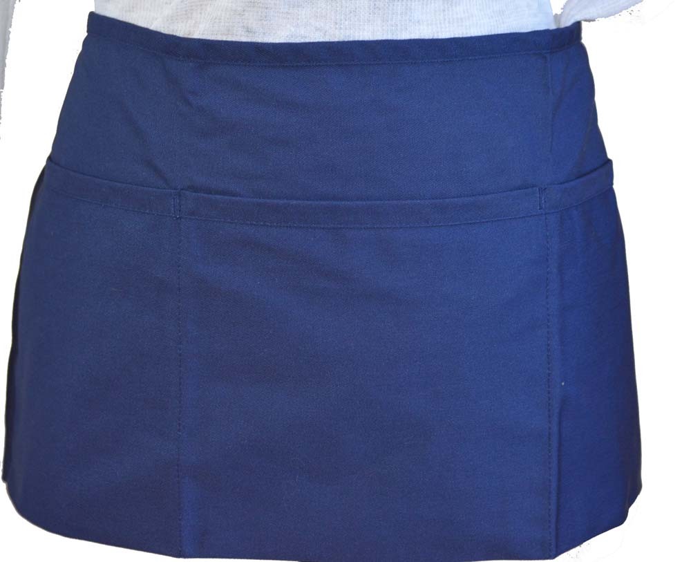 3 pocket waist aprons for servers assorted prints from solid to assorted prints