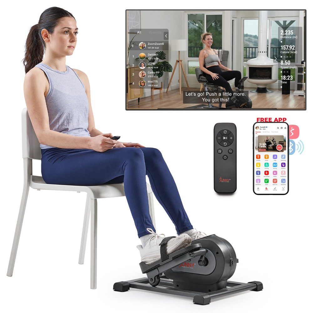 Smart Motorized Mini Under Desk Elliptical Trainer with Remote Control 18 Speed