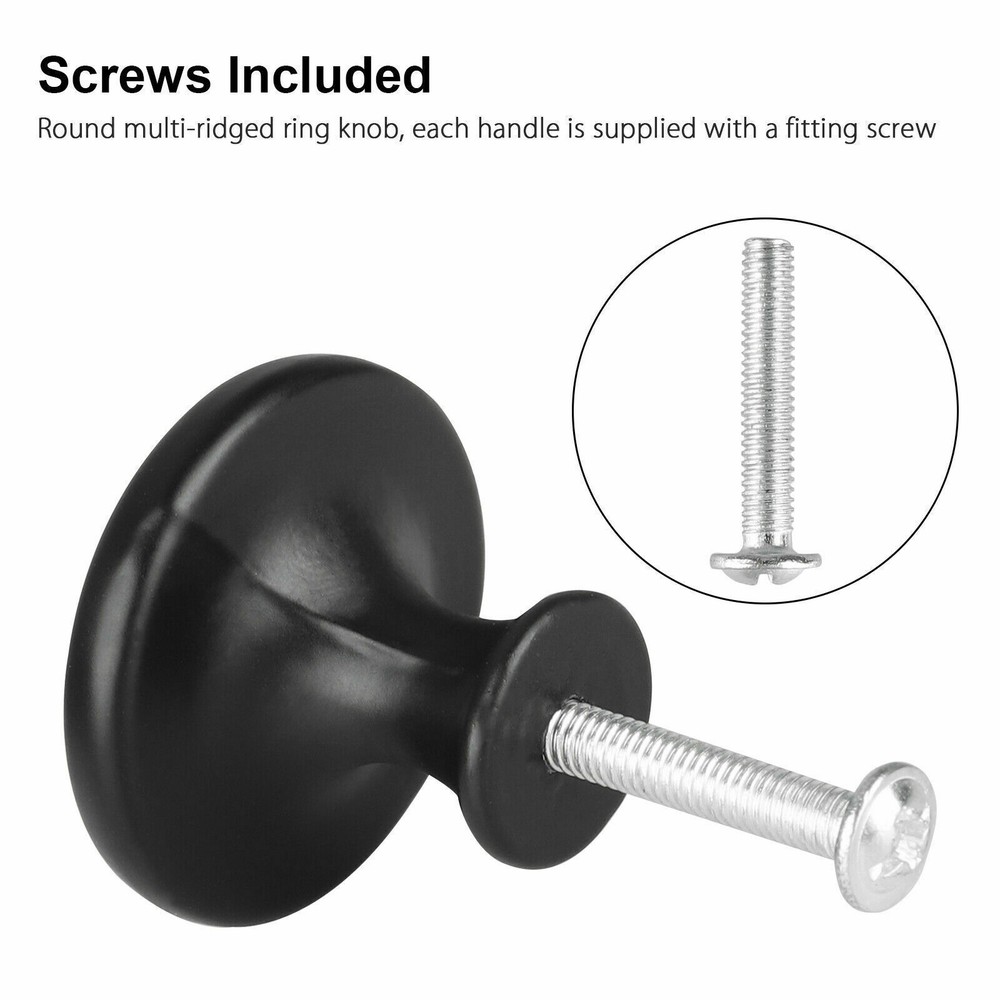 Lot Matte Black Cabinet Pull Knobs Kitchen Drawer Handles Door Cupboard Hardware