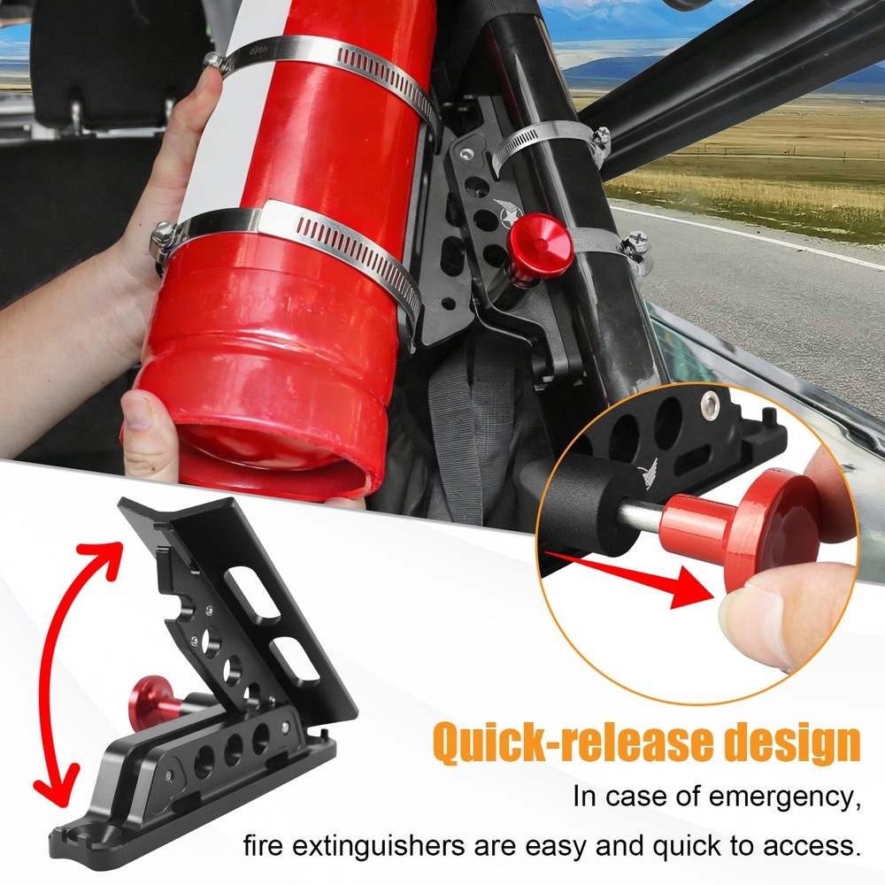Fire Extinguisher Holder Adjustable Roll Bar Fire Extinguisher Mount Bracket