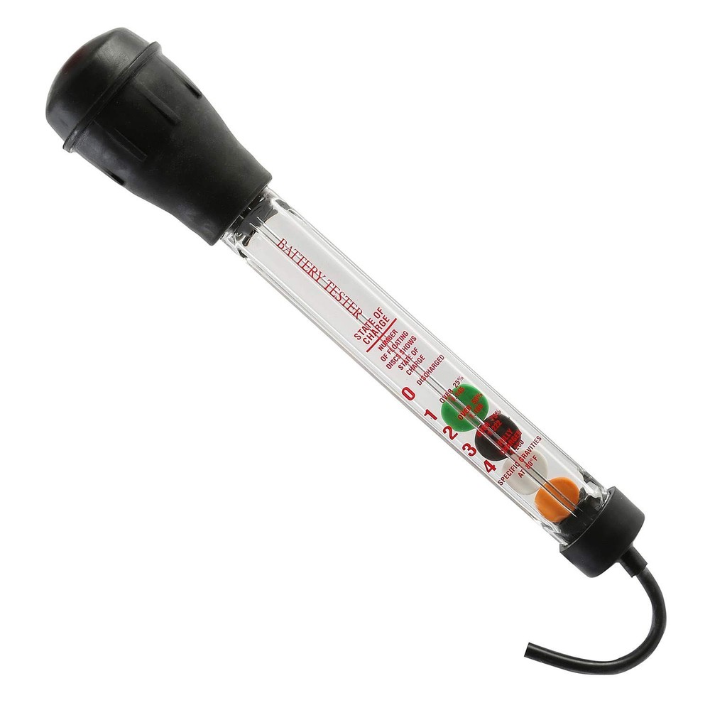 Battery Hydrometer Tester - 16.25" Floating Disc, Accurate Specific Gravity, Eas
