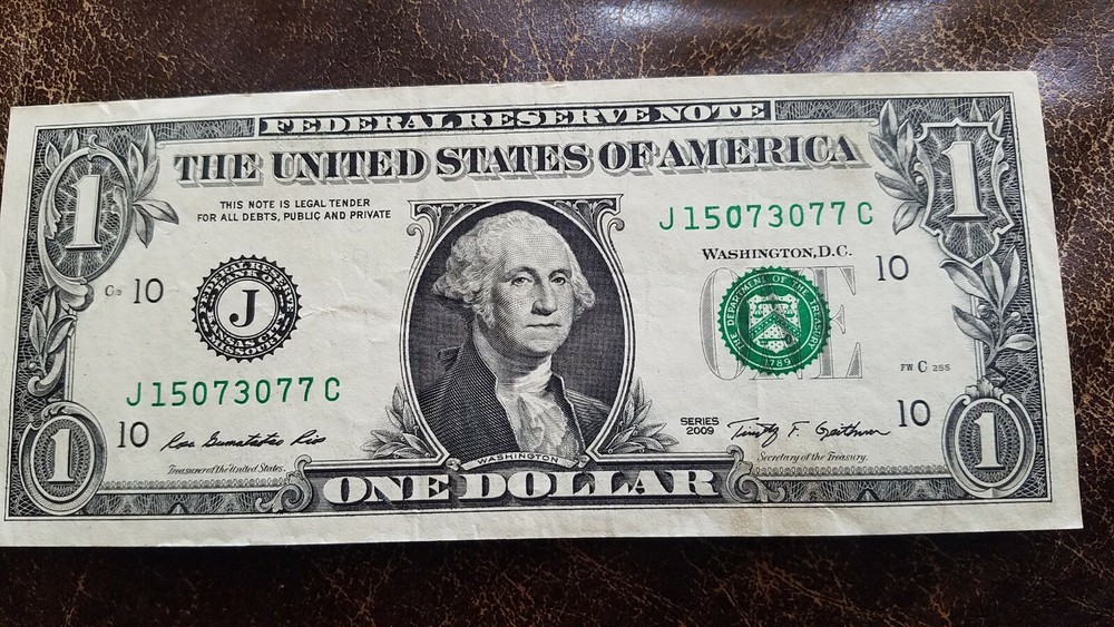 $1 2009 Note With Inking Error 3rd Digit "0" LOOK!